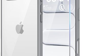 TAURI for iPhone Air Case, with Screen Protector, Grey