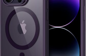 ESR Classic Hybrid for iPhone 14 Pro Case, Clear Purple