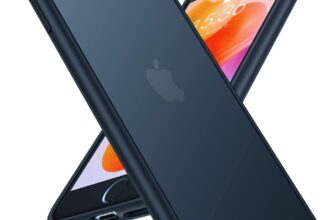 TORRAS Shockproof iPhone SE 2020 Case & iPhone 8 Case [Military Grade Drop Test] Translucent Matte Hard PC Back & Silicone TPU Bumper, Protective & Slim Fit for iPhone 7 case & SE2, Black