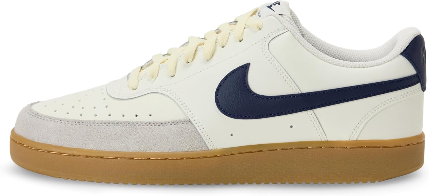 Nike Court Vision Low Next Nature Men’s Shoes (DH2987-115, Sail/White/Safety Orange) Size 7