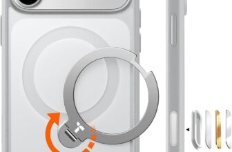 TORRAS Ostand Q3 Spin for iPhone 17 Pro Case (360° Stable Stand for Magsafe) Military Protection Case with Camera Button Protection Slim Scratch-Resistant Matte Back Mobile Phone Case for iPhone 17