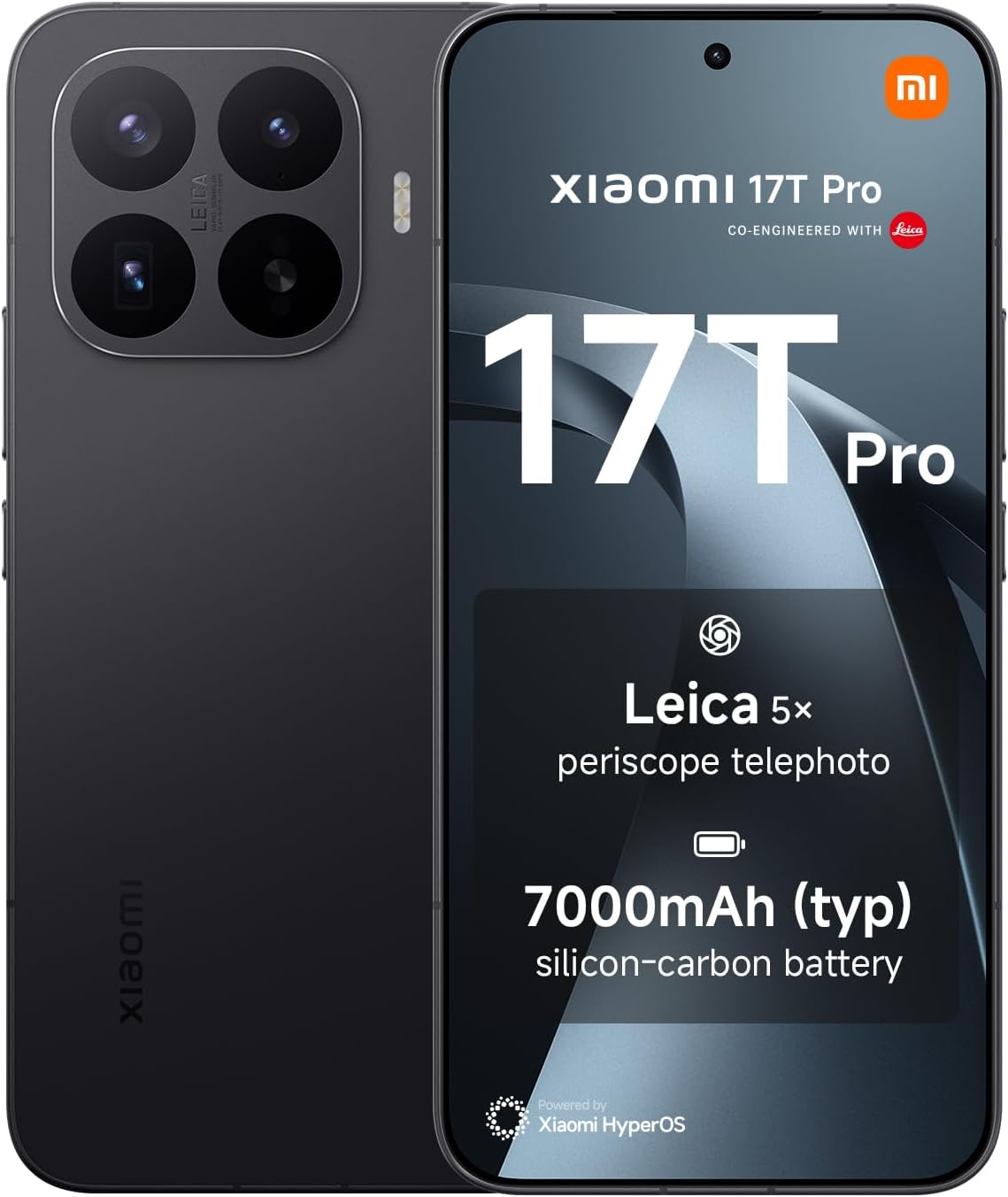 XIAOMI 17T PRO Ai 5G (Compatible with Tmobile Mint Tello & Global) (512GB + 12GB) NFC Global ROM Unlocked 50MP Triple Pro Leica Cam eSIM 6.83″ 144Mhz Model 2602EPTC0G Liberado (Black)