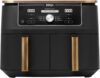 Ninja Freidora de aire Foodi MAX [AF400EUCP] doble compartimento, 9.5 l de capacidad, 2 cajones, 6 funciones, Color Negro Y Cobre