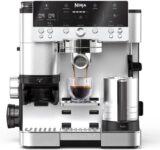 Ninja Luxe Premier 3-in-1 Coffee Maker, Espresso Machine for Latte, Cappuccino & Cold Brew with Built-in Bean Grinder & Milk Frother, Coffee Machine with 4 Preset Modes for Milk Foam, Silver, ES601EU