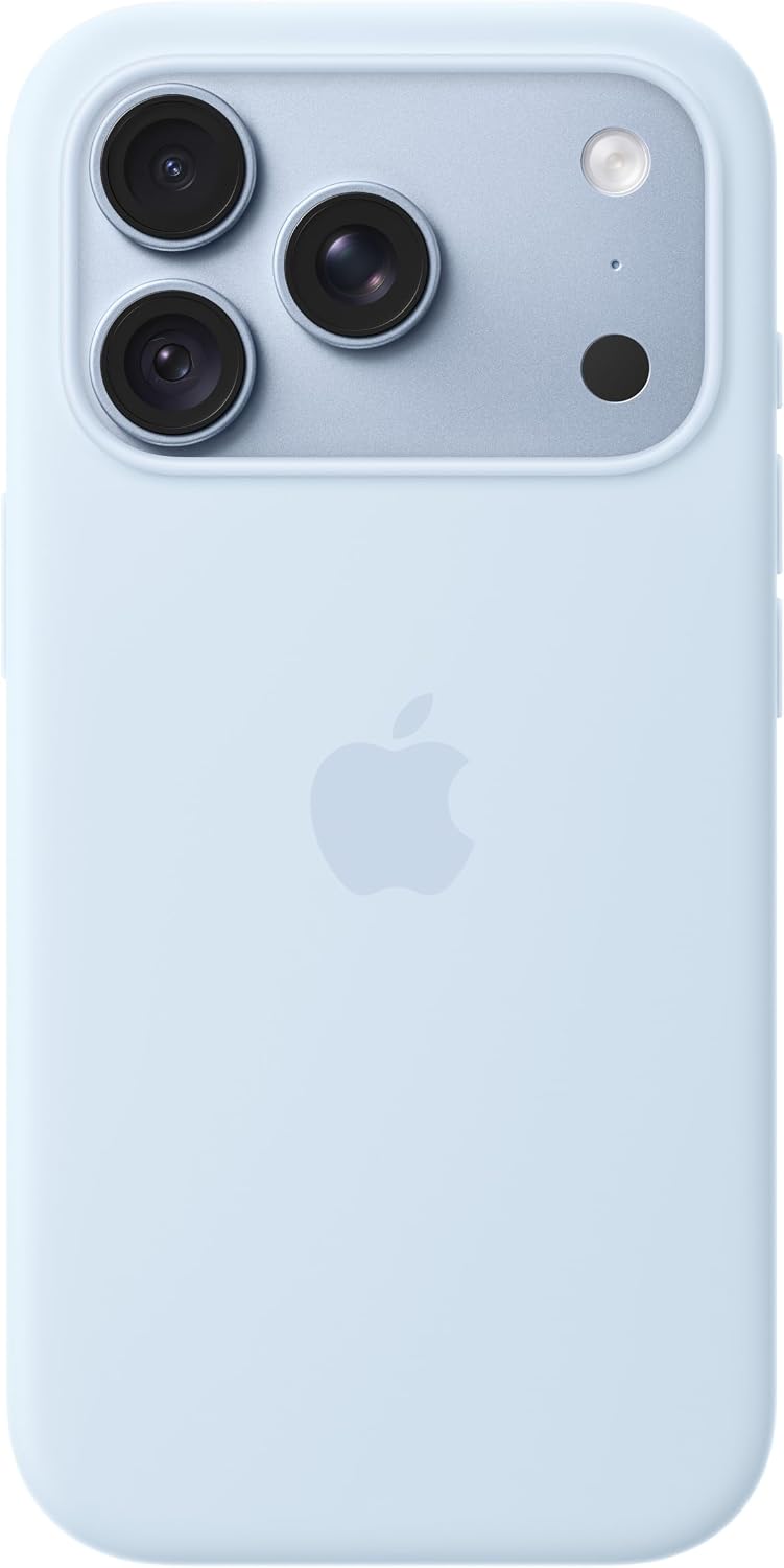 Apple iPhone 18 Pro Silicone Case with MagSafe – Crisp Blue ​​​​​​​