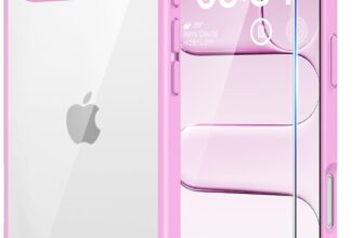 TAURI for iPhone Air Case, with Screen Protector, Pink