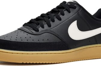 Nike Men’s Court Vision Low Black/Sail/Gum/Light Brown 6 Medium