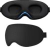 Gritin 100% Blackout Sleep Eye Mask for Side Sleeper Men Women, Zero Eye Pressure 3D Contoured Sleeping Mask with Adjustable Strap, Ergonomic Design Night Blindfold, Ultra Soft Comfortable for Travel