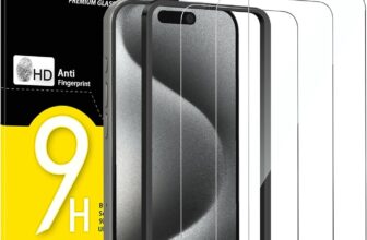 NEW’C for iPhone 15 Pro Screen Protector Easy Installation Tool Included