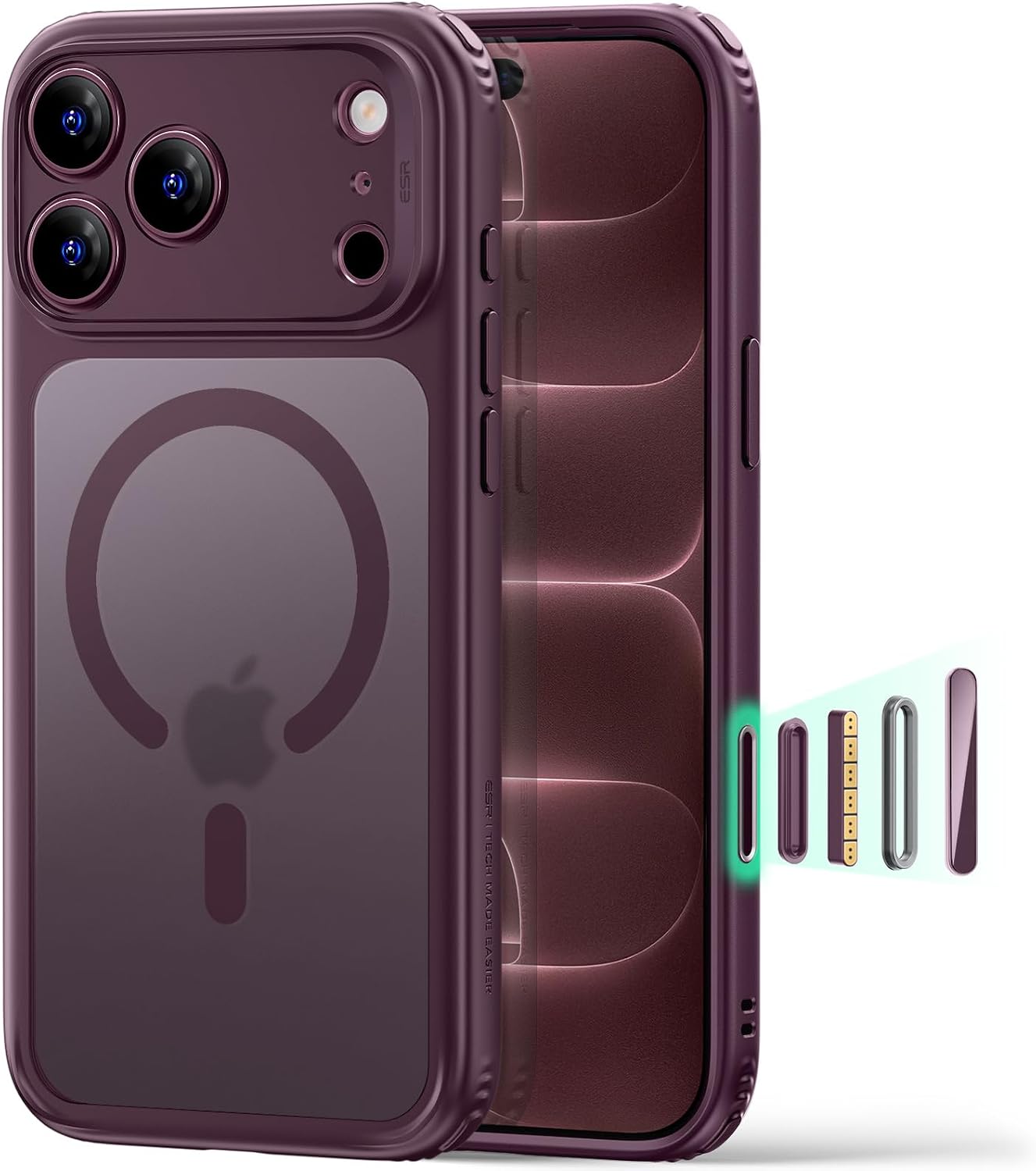 ESR Classic Hybrid for iPhone 17e/16e Case, Frosted Black
