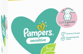 Pampers Sensitive Baby Wipes 15 Packs of 80 = 1200 Baby Wet Wipes, Unscented, For a Soft And Gentle Clean