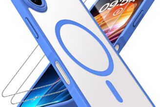 TOCOL Magnetic for iPhone 16 Case 6.1-Inch, Fit for MagSafe, Upgraded [Full Camera Protection], [14FT Military Grade Drop Tested] Shockproof Slim Translucent Matte Back Phone Cover (Ultramarine)