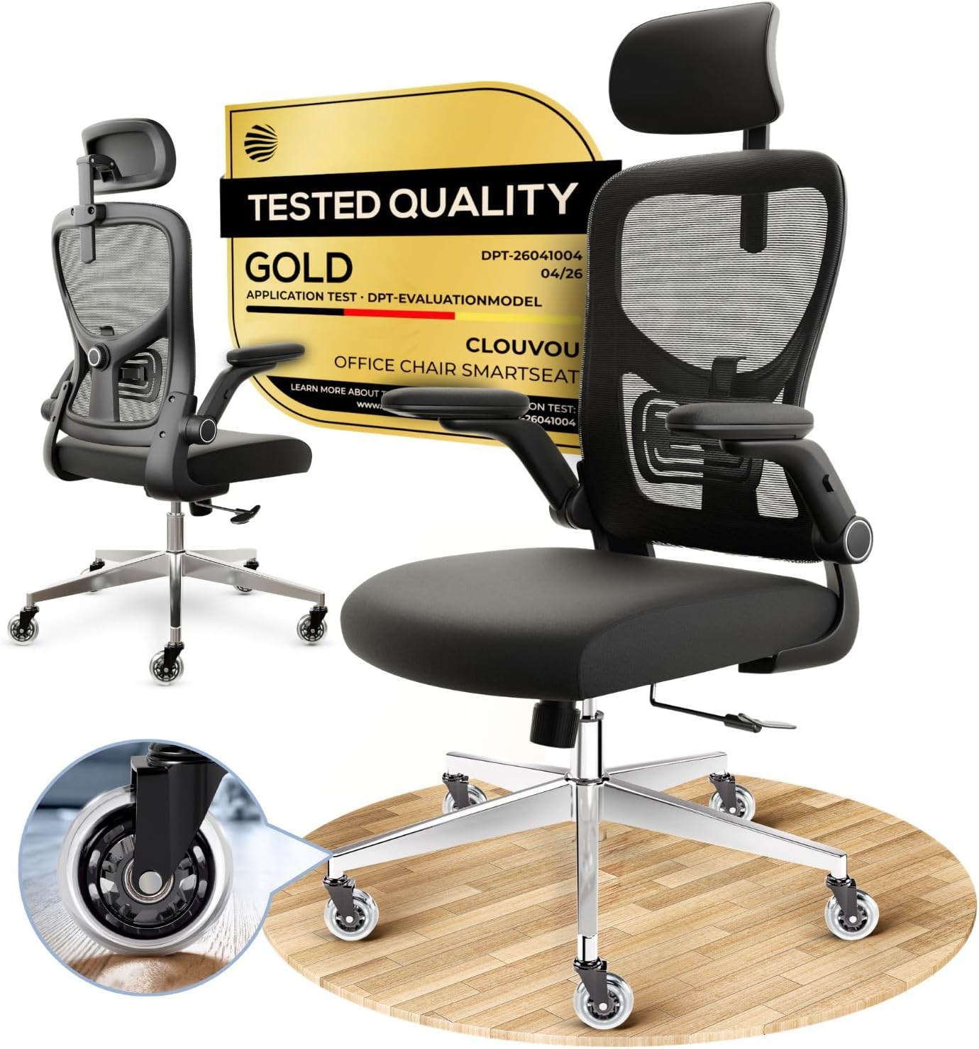 Ergonomic Office Chair | [Premium] Desk Chair with Headrest, Tilt