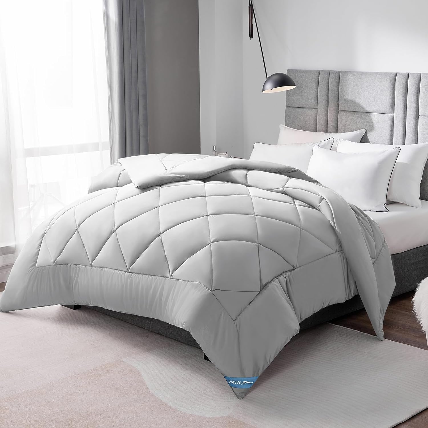 WAVVE Duvet Filling Duvet for 80 Beds, 300 g/m² Fibre Duvet, Lightweight, Soft, Breathable (135 x 200 cm, Violet)