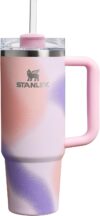 Stanley Quencher H2.0 Flowstate Tumbler 30oz – Cold for 11 Hours – Iced for 48 Hours – Metal Water Bottle with Straw, Handle and Lid – Dishwasher Safe – Travel Mug for Cold Drinks – Rose Petal