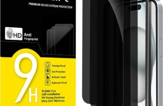 NEW’C for iPhone 16/15 Privacy Screen Protector Installation Tool Included