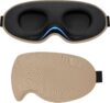 Gritin 100% Blackout Sleep Eye Mask for Side Sleeper Men Women, Zero Eye Pressure 3D Contoured Sleeping Mask with Adjustable Strap, Ergonomic Design Night Blindfold, Ultra Soft Comfortable-Brown