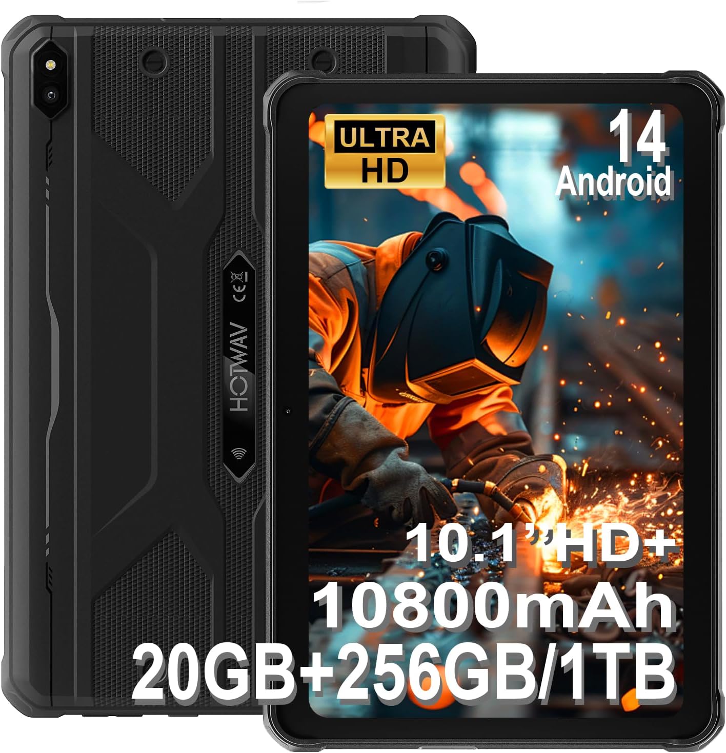 HOTWAV R10 Pro Rugged Tablet 10800mAh 10.1inch HD+