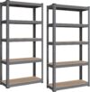SONGMICS GLR030G02 Heavy Duty Shelving Unit Set of 2 Cellar Shelves Storage