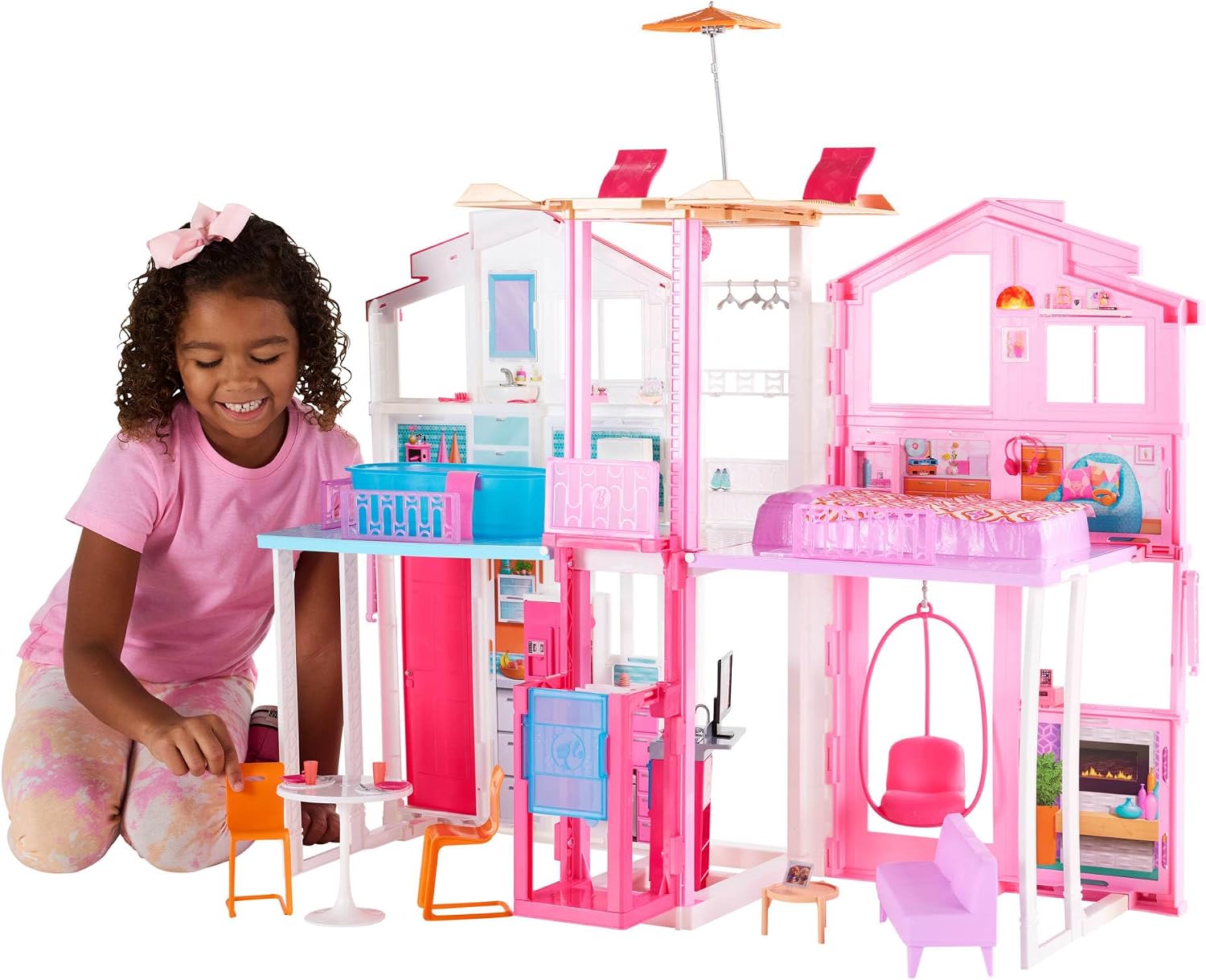 Barbie 3-Story Townhouse Dollhouse with Accessories
