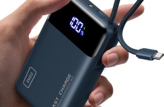 INIU Portable Charger, Smaller 45W Fast Charging Power Bank, 20000mAh Blue