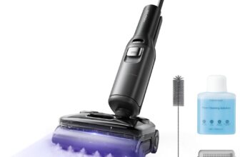 roborock F25 Ultra Wet/Dry Vacuum Cleaner with Steam, 180°C Steam Mop, 86°C Hot Water Vacuum Mop, 22kPa Vacuum Cleaner with Mopping Function, 90°C Self-Cleaning, 180° Flat, Assisted Wheels, Blue Light