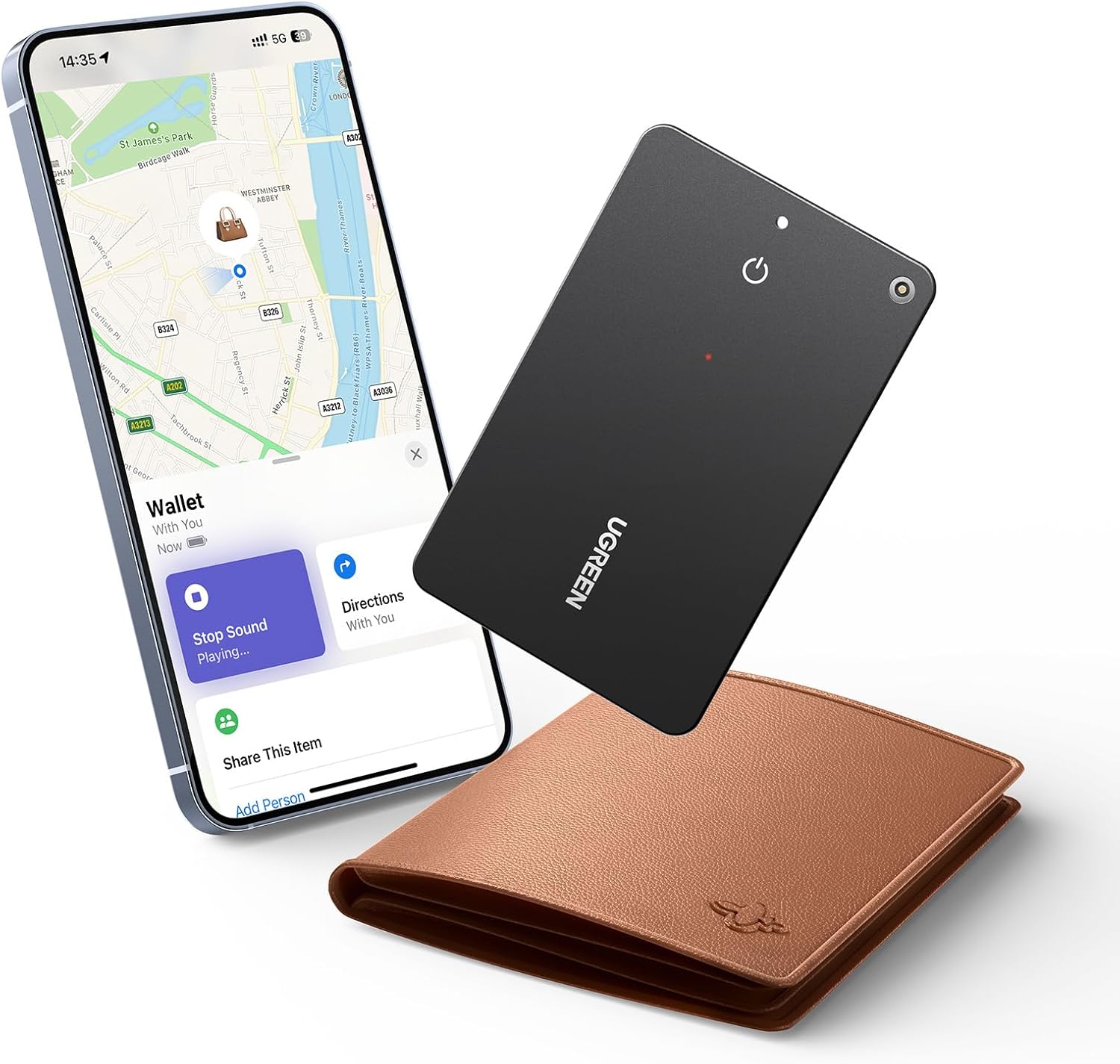 UGREEN FineTrack Slim Wallet Tracker Card (iOS Only)