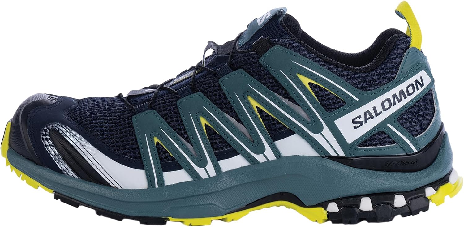 Salomon Men’s XA PRO 3D Trail Running Shoes – Monument/Ebony/Red Dahlia – 7