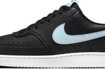 Nike Men’s Sportswear Sneaker, Black Glacier Blue White, 6.5