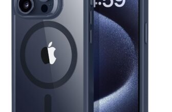 ESR Classic Hybrid for iPhone 15 Pro Case, Clear Dark Blue