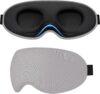Gritin 100% Blackout Sleep Eye Mask for Side Sleeper Men Women, Zero Eye Pressure 3D Contoured Sleeping Mask with Adjustable Strap, Ergonomic Design Night Blindfold, Ultra Soft Comfortable-Dark Gray