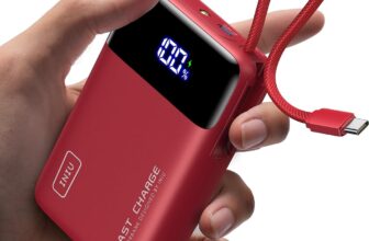 INIU Portable Charger, Smaller 45W Fast Charging Power Bank, 20000mAh Red
