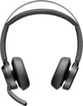 Poly Voyager Focus 2 UC Bluetooth Headphones with Mic & Charging Stand – ANC – Connect to PC or Mobile via Bluetooth – Microsoft Teams Certified – Includes BT700 USB-C to USB-A Adapter, Travel Case