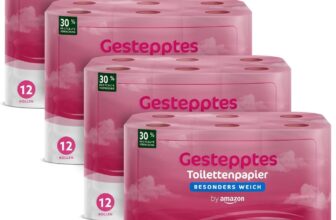 Amazon brand: Presto! 4-layer toilet paper, 48 rolls (12 x 4 x 160 sheets)
