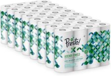 Amazon Brand – Presto! TAD Kitchen Rolls, extra absorbent, 32 Pack (32 x 51 2-ply-sheets)