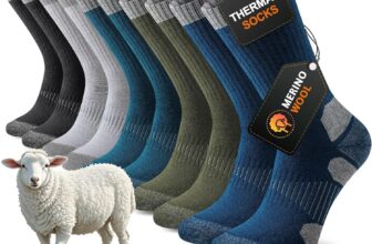 Niorasen Merino Wool Socks for Men & Women, Thermal Winter Crew Warm Socks