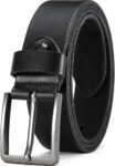 DOOPAI Men’s Full Grain Leather Belt, 1.5″ Wide, Handmade Casual Belt