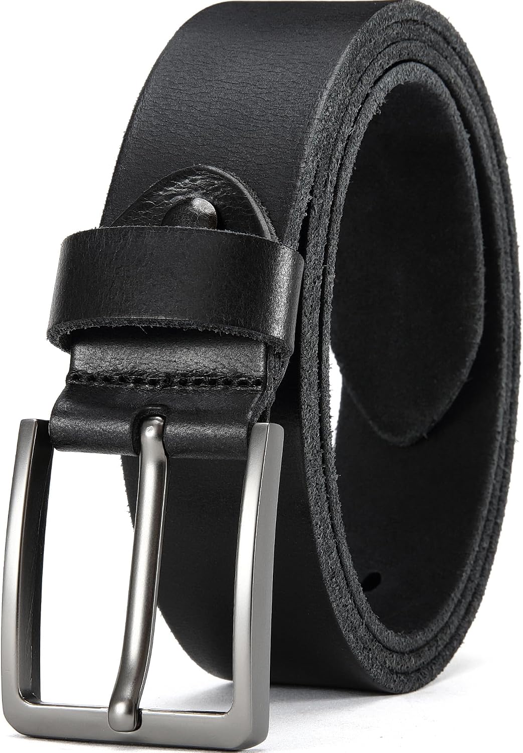 DOOPAI Men’s Full Grain Leather Belt, 1.5″ Wide, Handmade Casual Belt