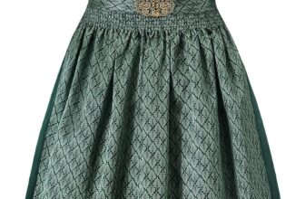 Dirndl Women’s Oktoberfest Costume – Midi Bavarian Traditional Costume Germandress Green