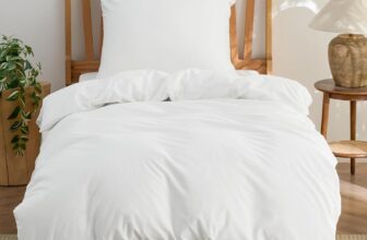 Bedsure Duvet Cover Sets 135×200 Cotton 2-Piece – Bedding Sets White Duvet Cover with 1 Pillowcase 80×80 cm, Texture Similar to Washed Linen, Oeko-TEX Bedding White with Zipper