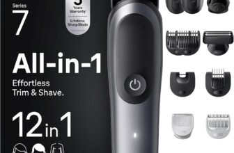 Braun Series 7 All-in-One Grooming Kit for Men, 12-Piece, AIO7545, Grey