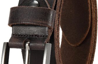 DOOPAI Men’s Full Grain Leather Belt, 1.5″ Wide, Handmade Casual Belt