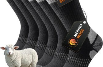 Niorasen Merino Wool Socks for Men & Women, Thermal Winter Crew Warm Socks