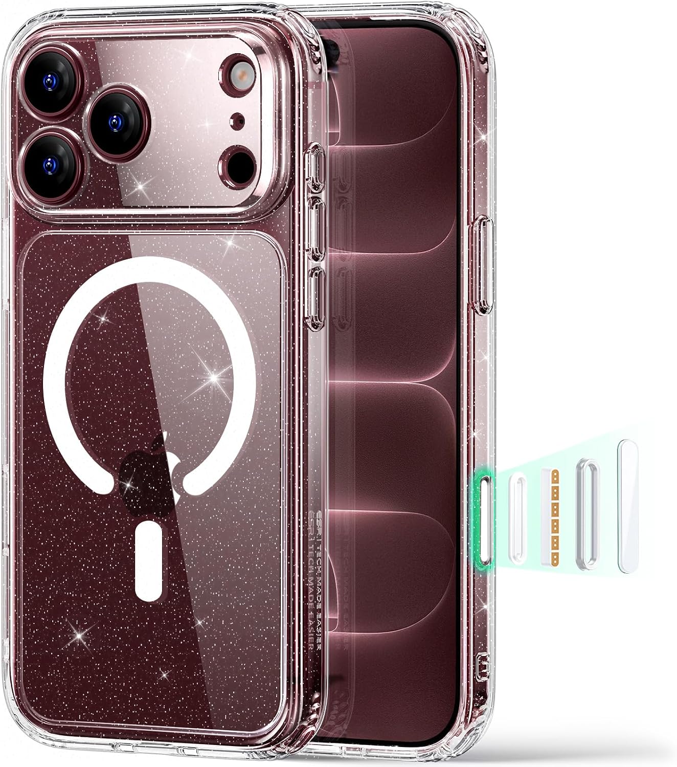 ESR Classic Hybrid for iPhone 16 Case, Clear Green