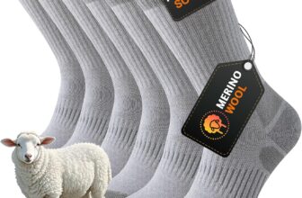 Niorasen Merino Wool Socks for Men & Women, Thermal Winter Crew Warm Socks