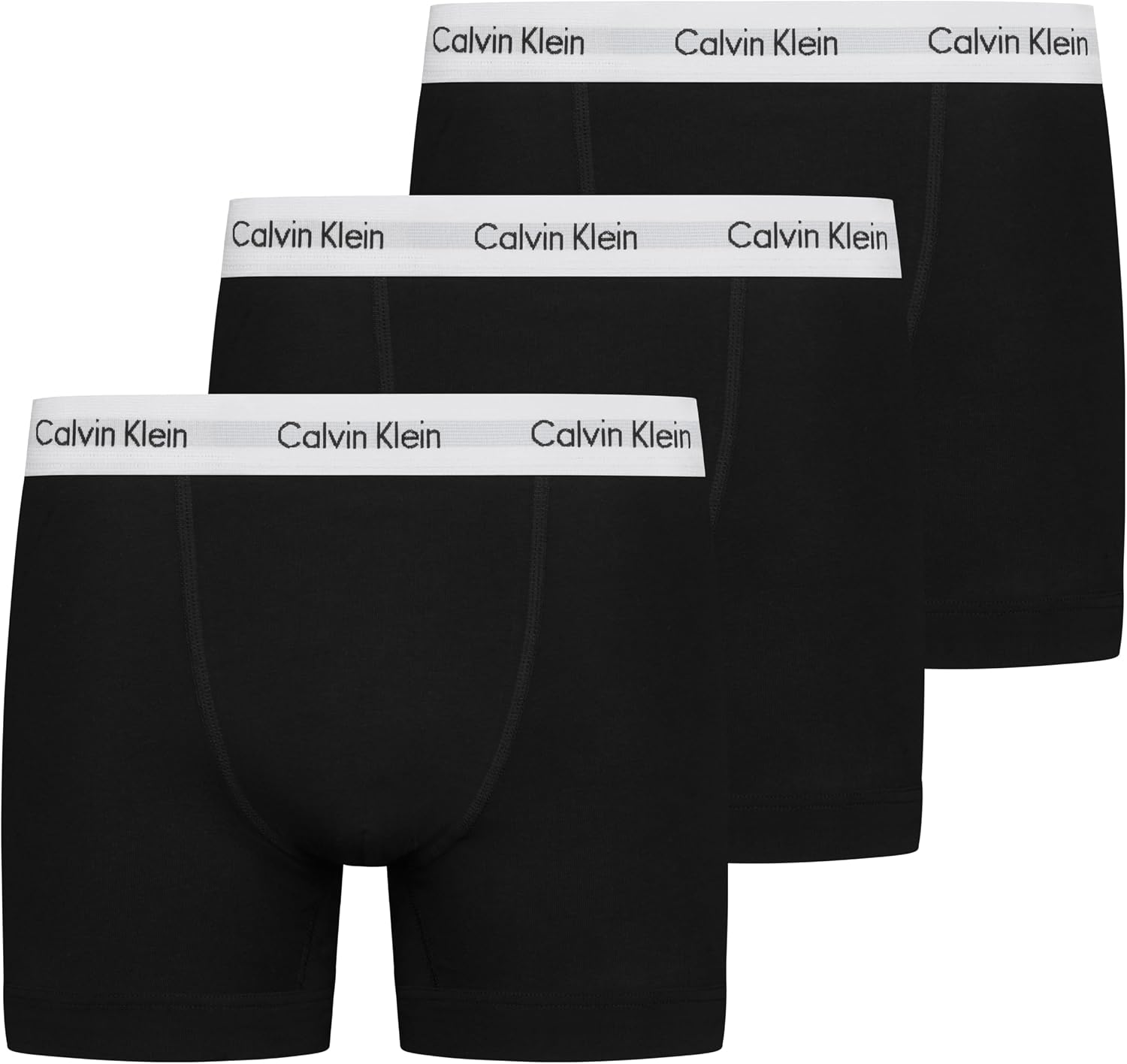Calvin Klein Cotton Stretch Pack of 3 Boxer Shorts Large Black