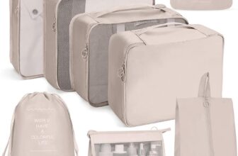 OSDUE Packing Cubes for Suitcase, 8PCS Travel Organiser Packing Bags, Travel Accessories Organizers Essentials, Clothes Shoes Cosmetics Toiletries Storage Bags