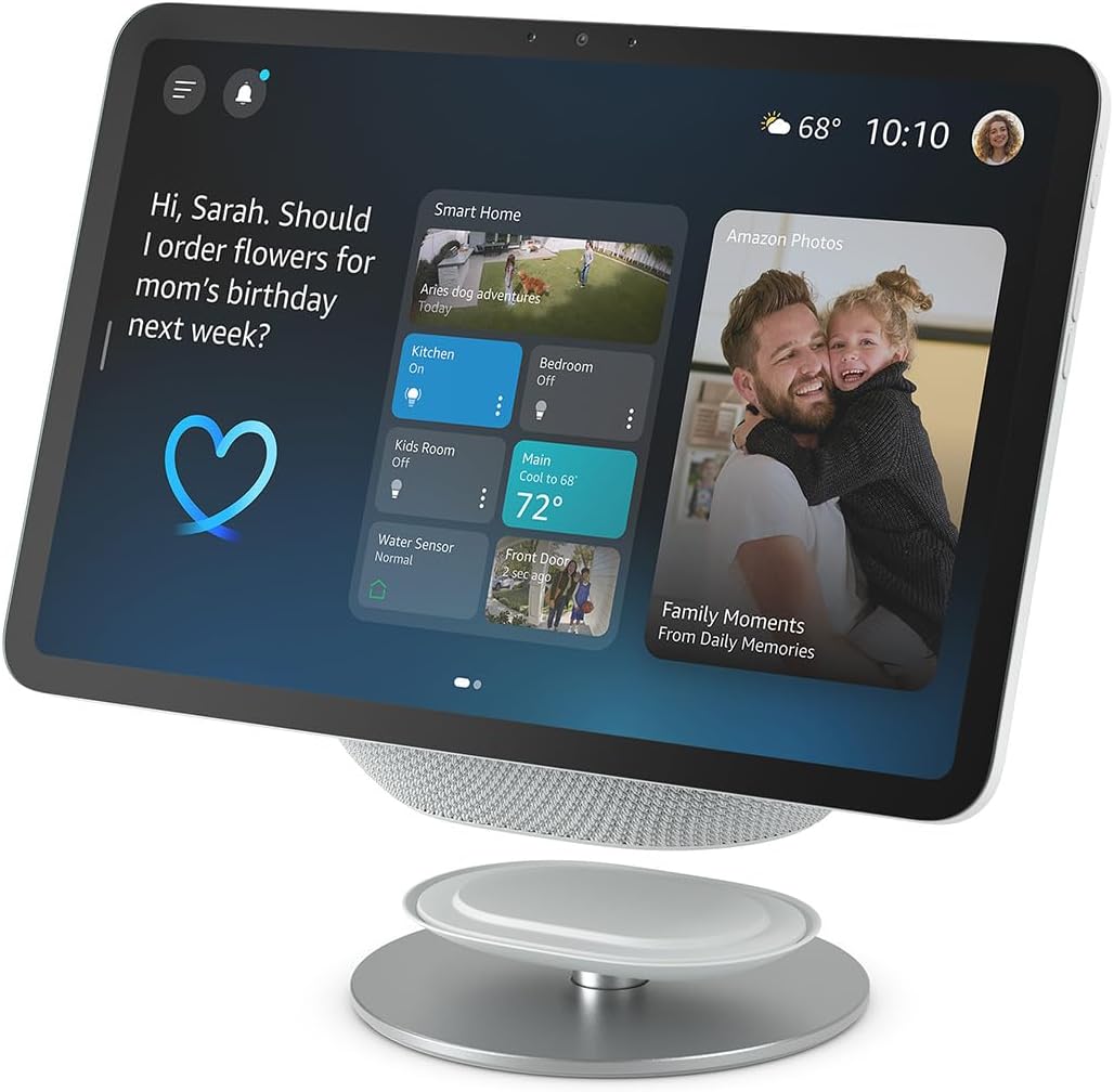Amazon Adjustable Stand, Designed for Amazon Echo Show 8 & 11 (2025 releases, sold separately), Glacier White