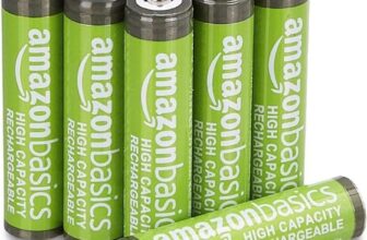 Amazon Basics 12-Pack Rechargeable AAA NiMH High-Capacity Batteries, 850 mAh, 1.2V, Low Self Discharge, Pre-Charged, Recharge up to 500x Times