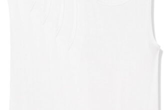 Amazon Essentials Men’s Lightweight Breathable Cotton Slim Fit Tank Undershirts, Pack of 6